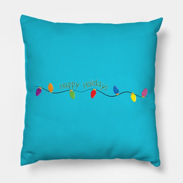 Holiday Lights Pillow by DQDesigns By Chele