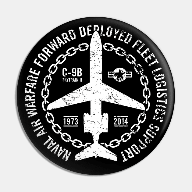 Vintage C-9B Skytrain II Aircraft Naval Fleet Logistics Support Aircraft Tribute Pin by hobrath