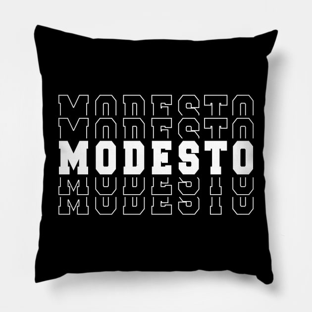 Modesto city California Modesto CA Pillow by TeeLogic