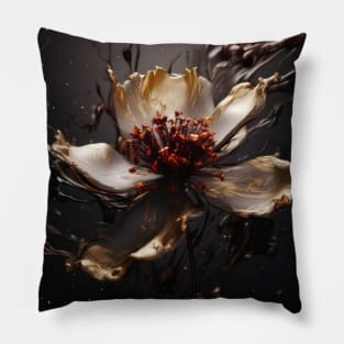 Fluid Blossom Art 3D Digital Art Pillow