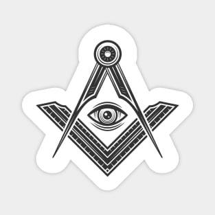 Illuminati logo concept. Freemasonry, Illuminati conspiracy logo template. Magnet