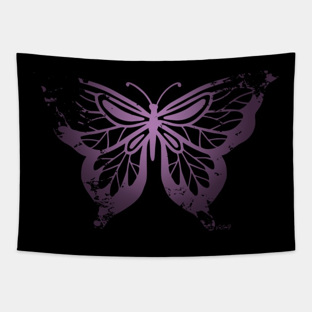 BUTTERFLY lilac, Logo Tapestry by VanIvony