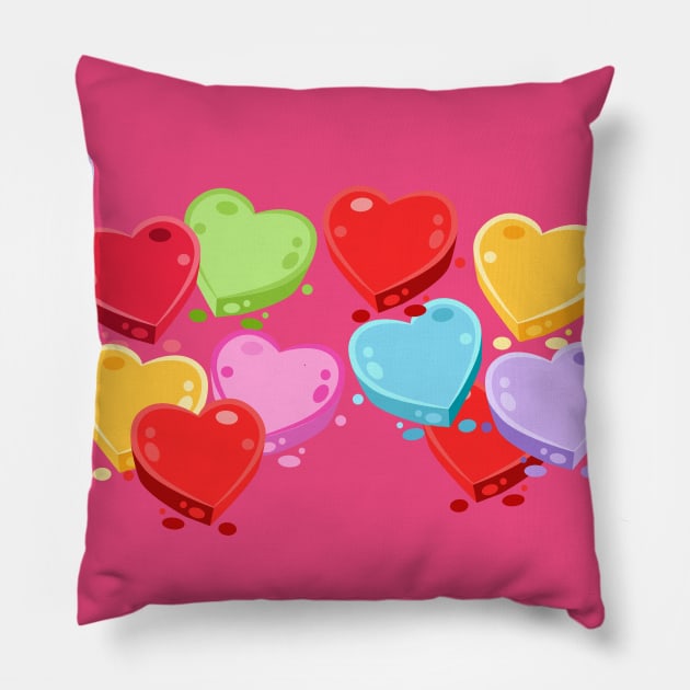 valentine hearts Pillow by richhwalsh