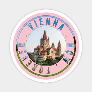 Vienna round stamp design St. Francis of Assisi Church Magnet