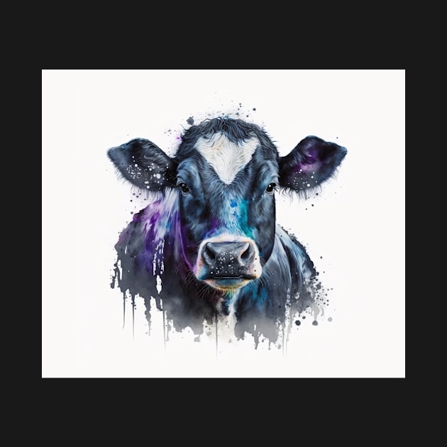 Cow Watercolour Painting by TheArtfulAI