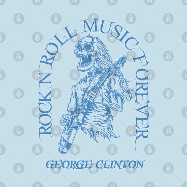 George Clinton /// Skeleton Guitar Player by Stroke Line