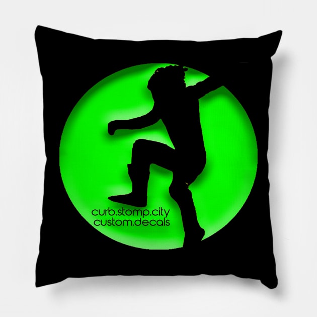 Curb Stomp- Green Pillow by SrikSouphakheth