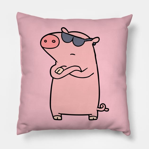 Cancel Pig is not impressed Pillow by Alt World Studios