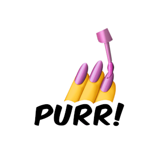 Trendy "Purr" Text for Hydro Sticker T-Shirt