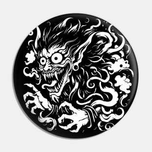 Japanese horror monster yokai Pin