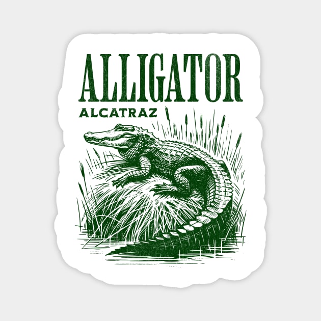 Alligator-Alcatraz-Florida-Everglades-Parody Magnet by ArtistTee ⭐⭐⭐⭐⭐