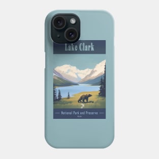 Lake Clark National Park Vintage Travel Poster Phone Case