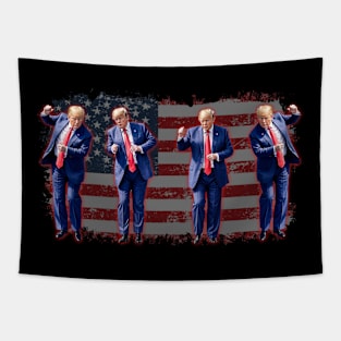 Trump Dance, Save America, Trump 2024, Trump 45 47, Funny Trump MAGA Tapestry