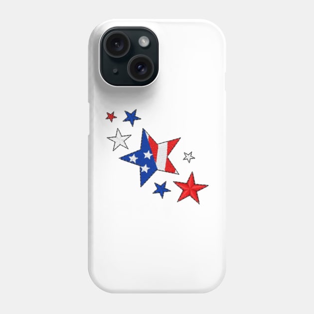 American Stars Embroidery Phone Case by anacarminda