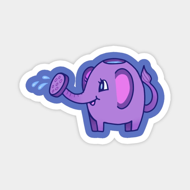 Elephant watering can Magnet by feellicks