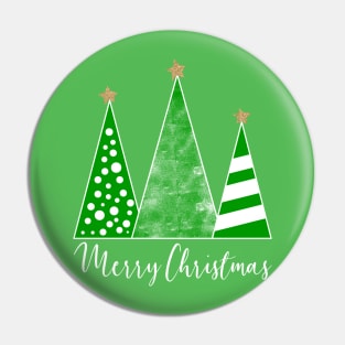 Trendy Patterned Christmas Trees Pin