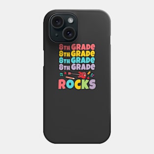 8th Grade Rocks 1st Day Of School Back to School Guitar Phone Case