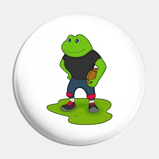 Frog Football player Football Pin