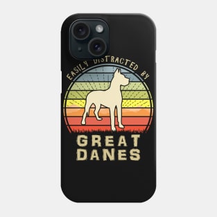 Easily Distracted By Greate Danes Phone Case