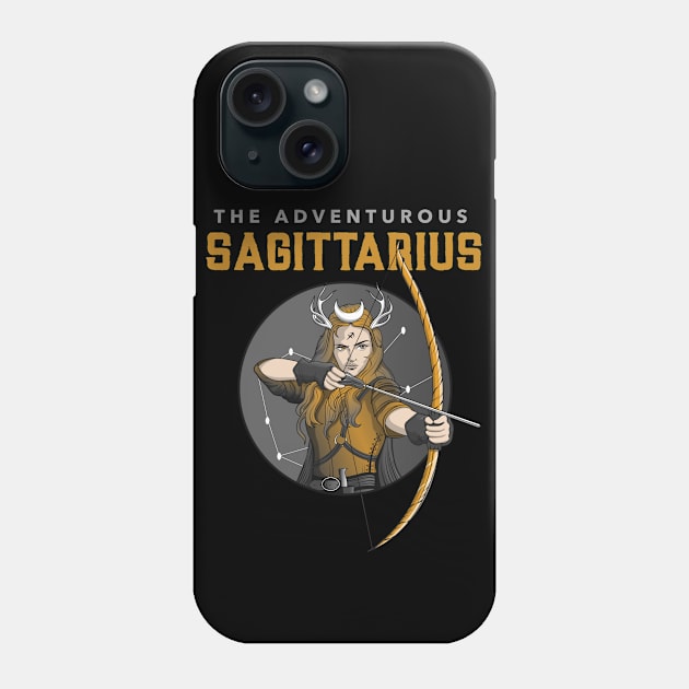 Sagittarius Zodiac Sign Adventurous Phone Case by Science Puns