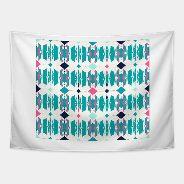 Great Dane and Chihuahaua in Teal Tapestry by MarbleCloud