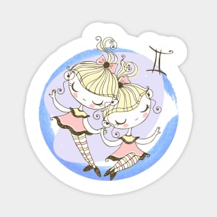 Zodiac Gemini Cute Kid Design Horoscope Gift Magnet