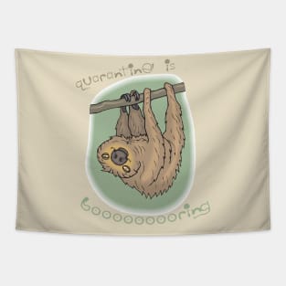 bored sloth Tapestry