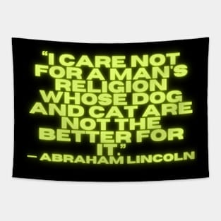 quote Ibraham Lincoln about charity Tapestry