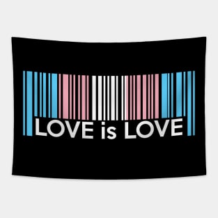 Transgender Pride Flag Barcode - Love is Love Tapestry