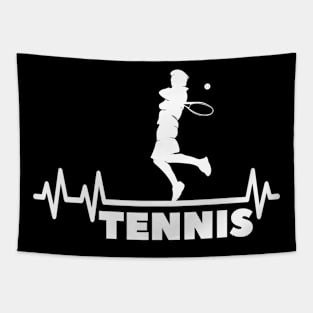 Tennis Heartbeat Pulse Tennis Player Athlete Tapestry