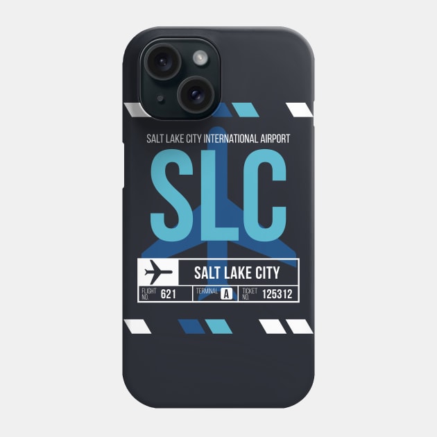 Salt Lake City (SLC) Airport Code Baggage Tag Phone Case by SLAG_Creative