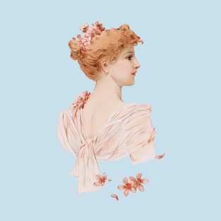 Regency Lady with Flowers T-Shirt