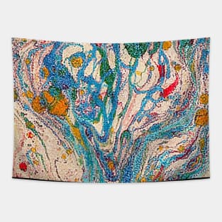 Abstract marble texture fluid art design Tapestry