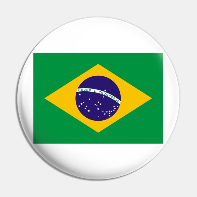 Flag of Brazil (Brasil) Pin by COUNTRY FLAGS