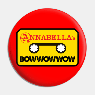 Annabella's Bow Wow Wow Cassette Logo OFFICIAL MERCH T-Shirt Pin