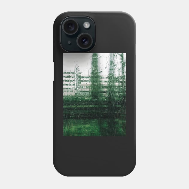 Heavy Rain and Rain Drops Through Train Window Phone Case by visualspectrum