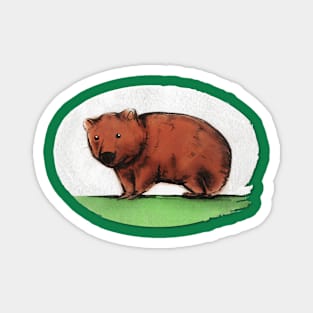 Wombat (Pastel Background Version) Magnet