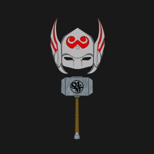 The Mighty Thor Hammer Mjolnir Janes Foster Mask Love And Thunder Storm Breaker T-Shirt