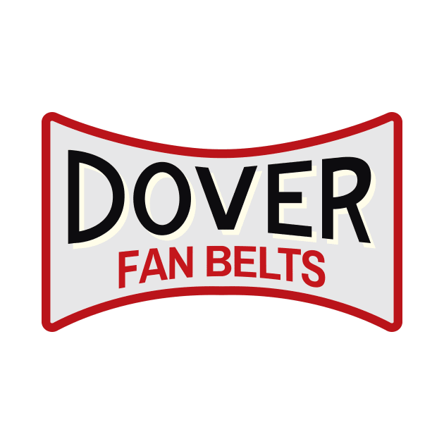 Dover Fan Belts (Original Design - White) by jepegdesign