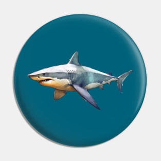 Great White Shark Drawing Pin