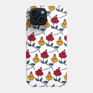 Exotic Tropical Flowers | Floral Pattern | Red and Yellow Flowers Phone Case