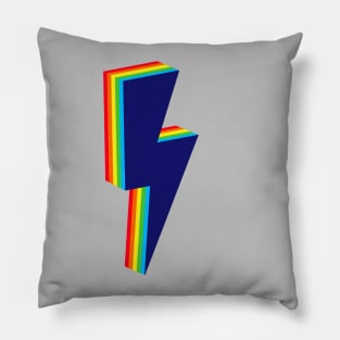 Rainbow Layered Lightning Bolt Pillow