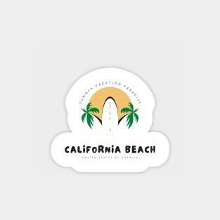 idyllic beach in California for the summer Magnet