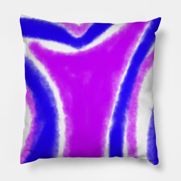 blue pink abstract watercolor texture Pillow by Artistic_st