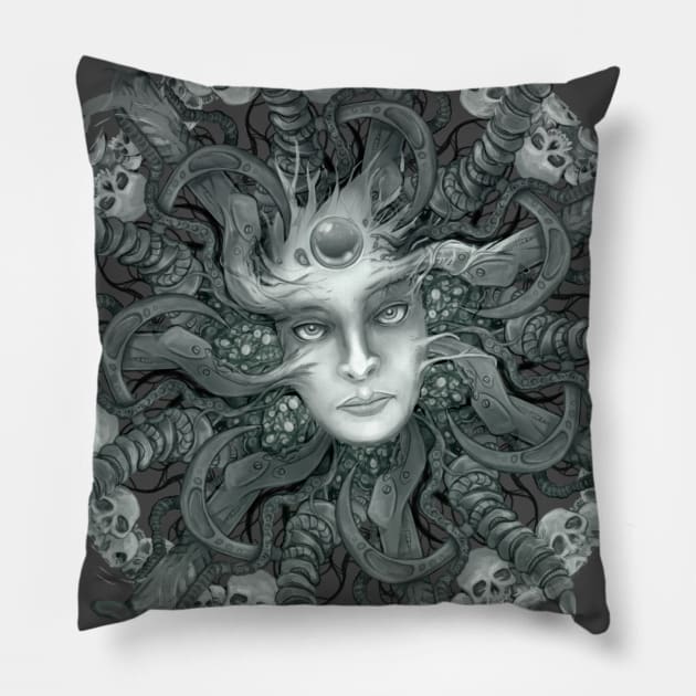 Giger Inspired Pillow by mogstomp