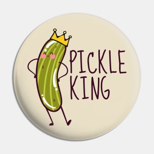 Pickle King Funny Pin