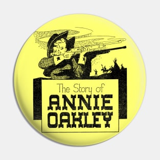 Phoebe Annie Oakley Moses Buffalo Bill Western Cowboy Retro Comic Pin