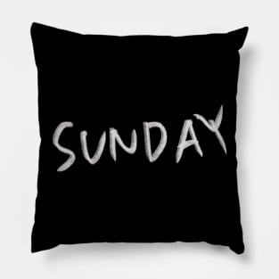 Hand Drawn Sunday Pillow