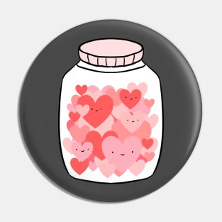 A jar fill with hearts valentines day Pin