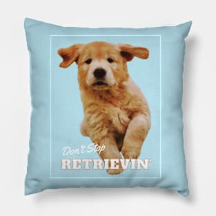 Don't Stop Retrievin' Pillow